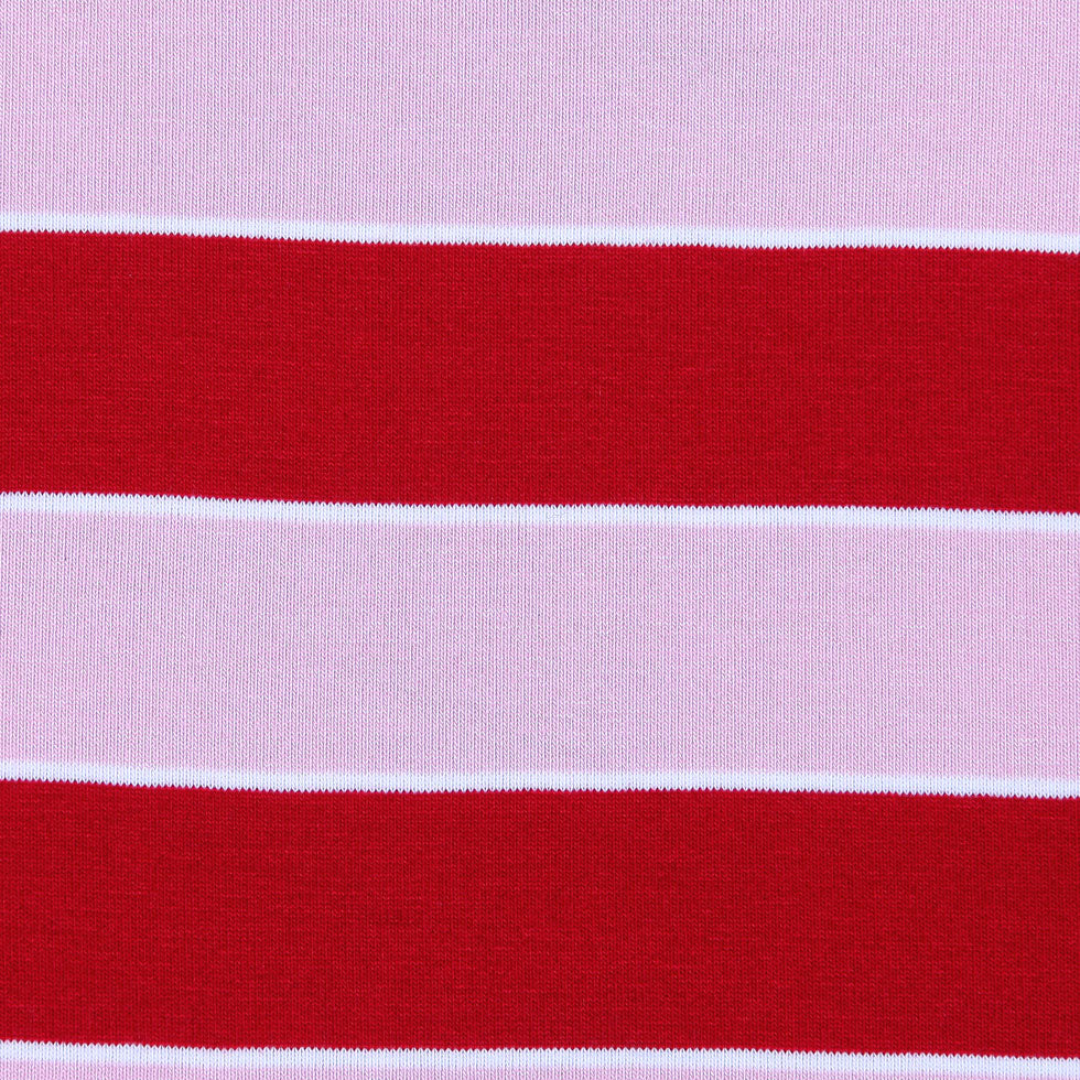 Formula One and Candy Pink Awing Striped Stretch Jersey Knit Detail Formula One and Candy Pink Awing Striped Stretch Jersey Knit Detail