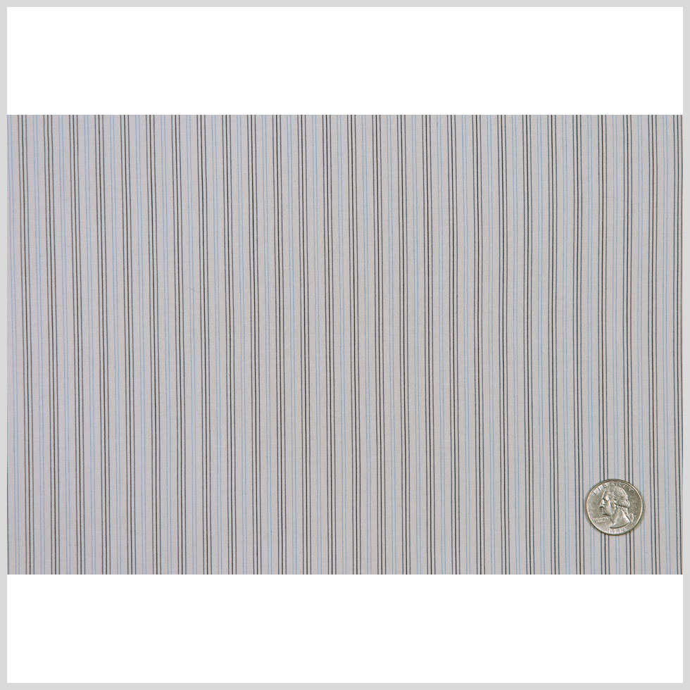 Light Gray Striped Cotton Stretch Shirting Full Light Gray Striped Cotton Stretch Shirting Full