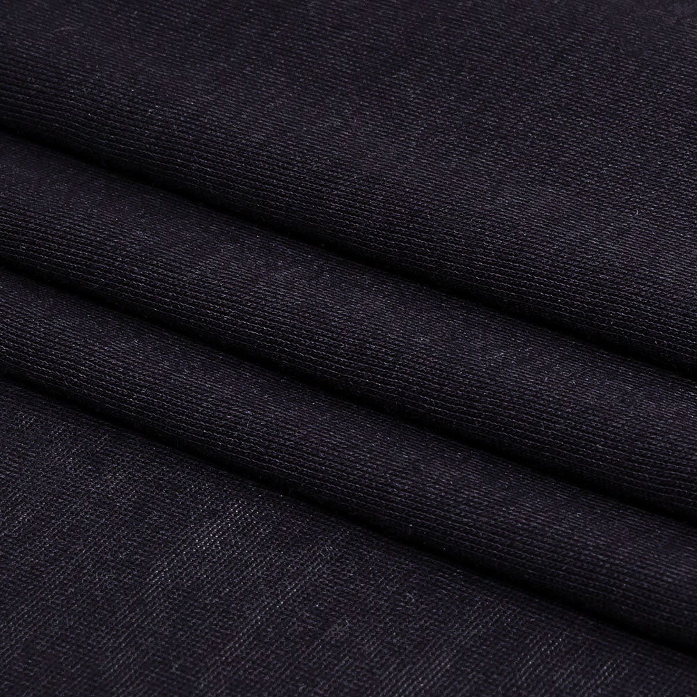 Midnight Navy Cotton and Rayon Jersey Folded Midnight Navy Cotton and Rayon Jersey Folded
