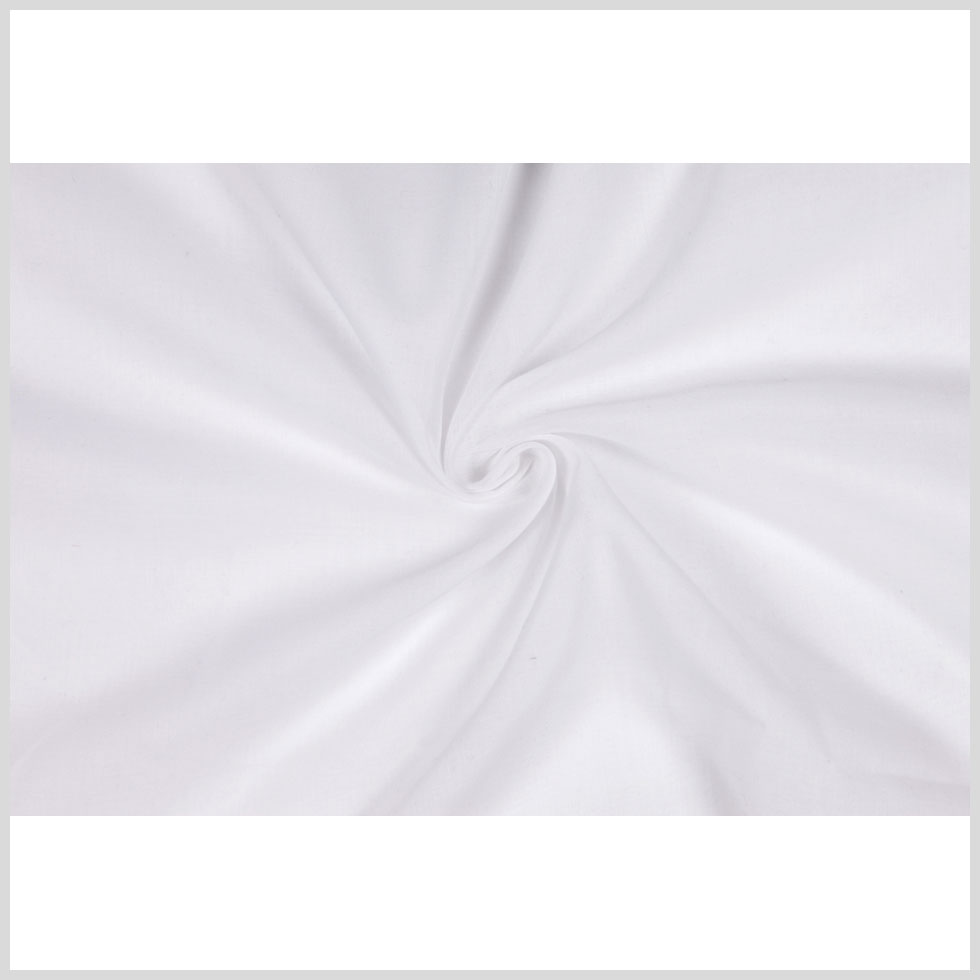 White Cotton-Polyester Voile Full White Cotton-Polyester Voile Full