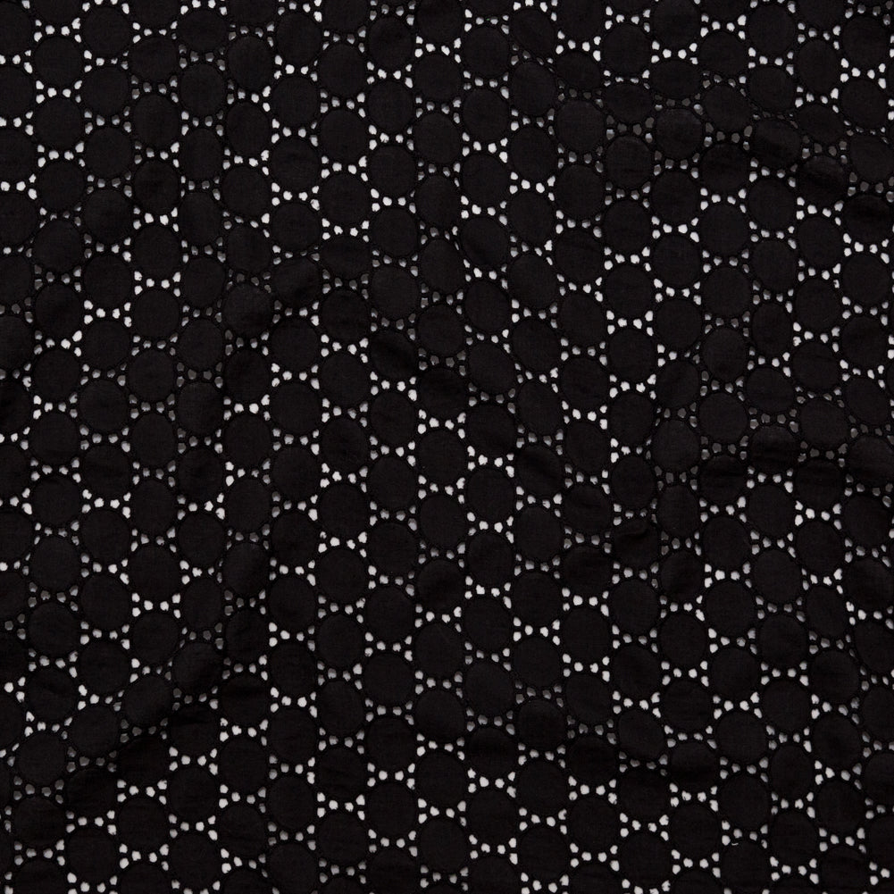 Famous NYC Designer After Dark Circular Embroidered Cotton Eyelet Famous NYC Designer After Dark Circular Embroidered Cotton Eyelet