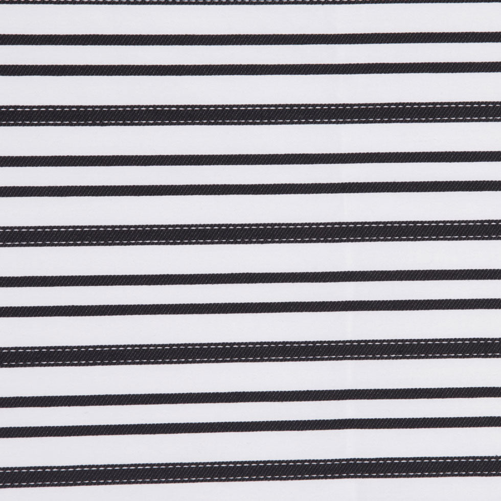 Italian Black and White Textured-Stripe Shirting Italian Black and White Textured-Stripe Shirting