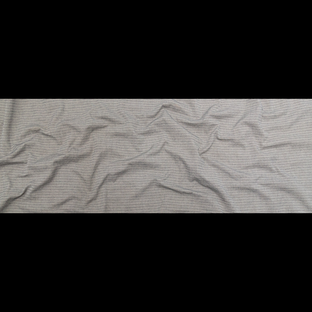 True Navy and Metallic Gold Striped Cotton Tweed Full True Navy and Metallic Gold Striped Cotton Tweed Full
