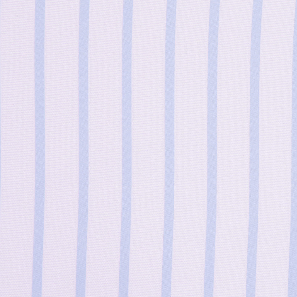 Italian Lavender Fog and Blue Striped Cotton Shirting Italian Lavender Fog and Blue Striped Cotton Shirting