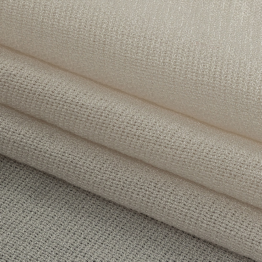 Italian Off-White Rayon and Acetate Tactile Woven Folded Italian Off-White Rayon and Acetate Tactile Woven Folded