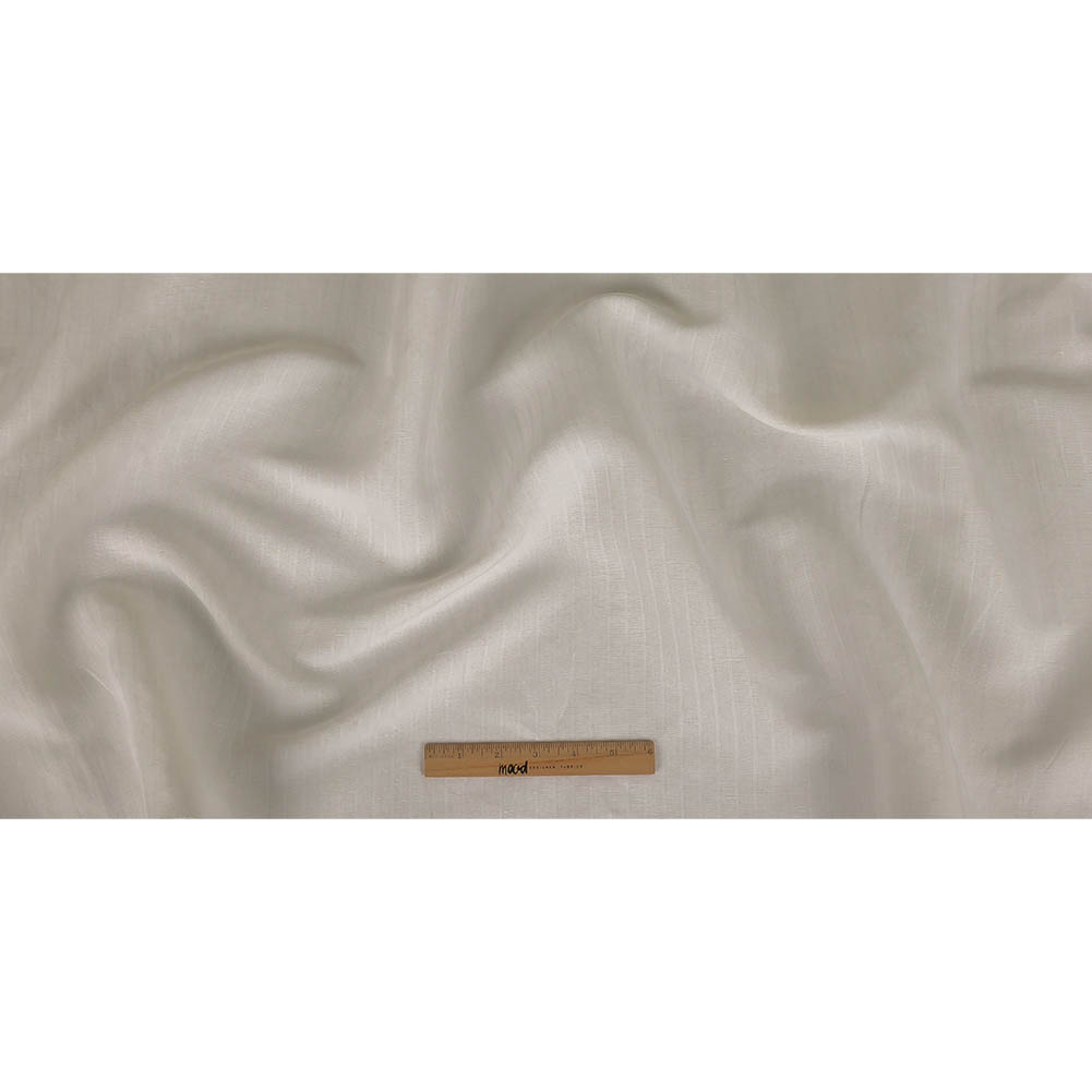 Ivory Twill Striped Linen and Rayon Woven Full Ivory Twill Striped Linen and Rayon Woven Full