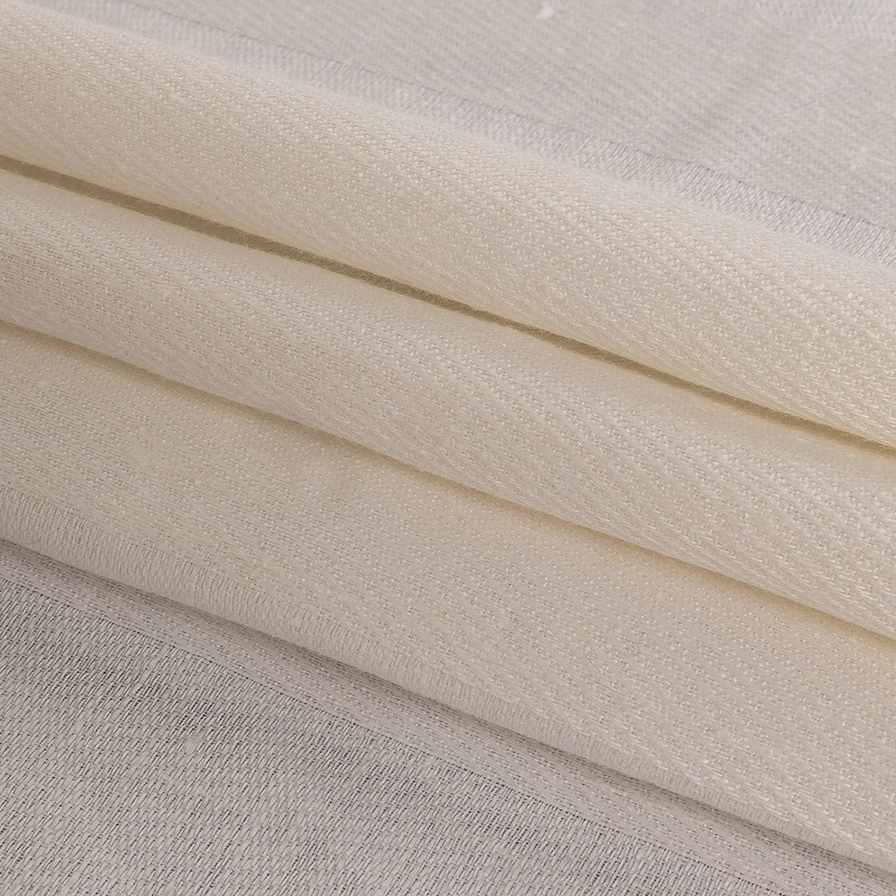 Off-White Solid Woven Folded Off-White Solid Woven Folded