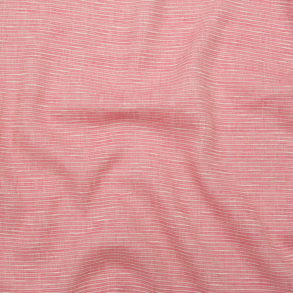 Italian Fruit Dove and Vaporous Gray Striated Linen and Rayon Woven Italian Fruit Dove and Vaporous Gray Striated Linen and Rayon Woven