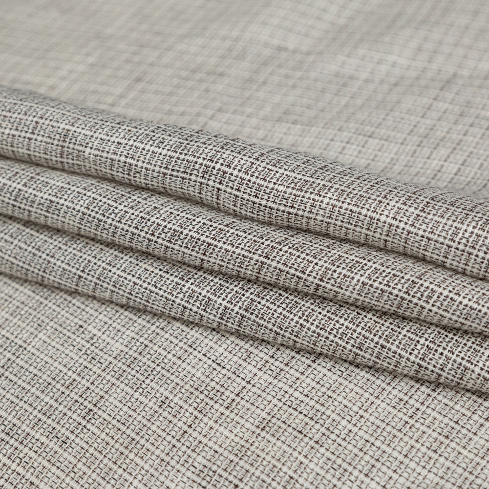 White and Black Tweed Linen Scrim Folded White and Black Tweed Linen Scrim Folded