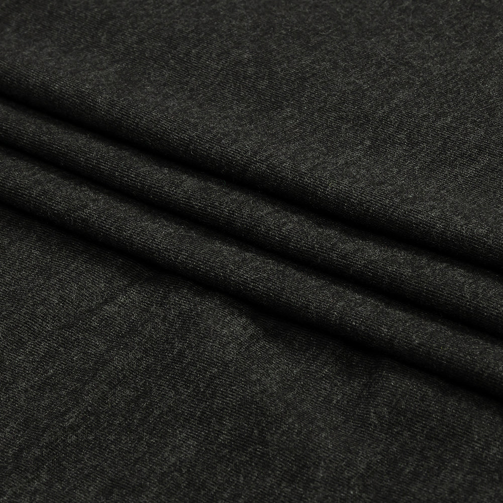 Heathered Charcoal Stretch Rayon Jersey Folded Heathered Charcoal Stretch Rayon Jersey Folded