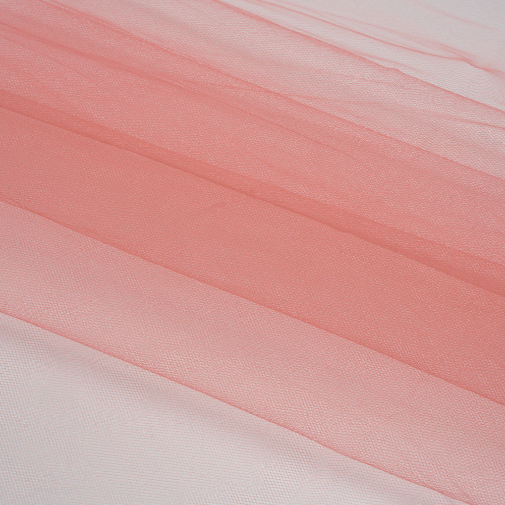 Nylon Tulle 54" - Coral - Pavlova Collection - Folded Nylon Tulle 54" - Coral - Pavlova Collection - Folded