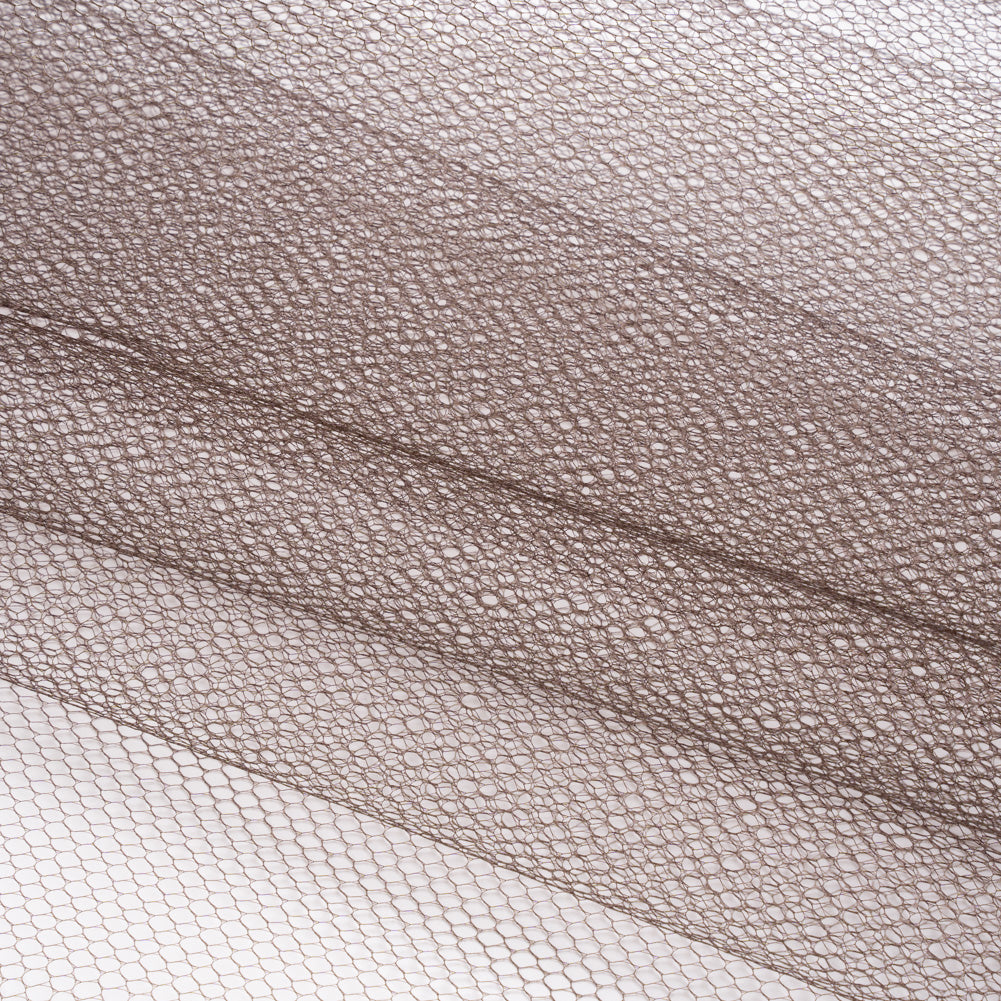 Nylon Net Tulle - Chocolate - Gianna Collection Folded Nylon Net Tulle - Chocolate - Gianna Collection Folded