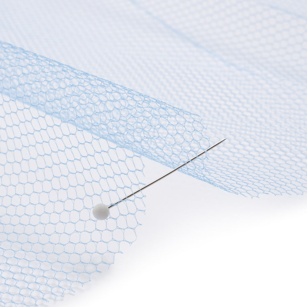 Nylon Net Tulle - French Blue - Gianna Collection Detail Nylon Net Tulle - French Blue - Gianna Collection Detail
