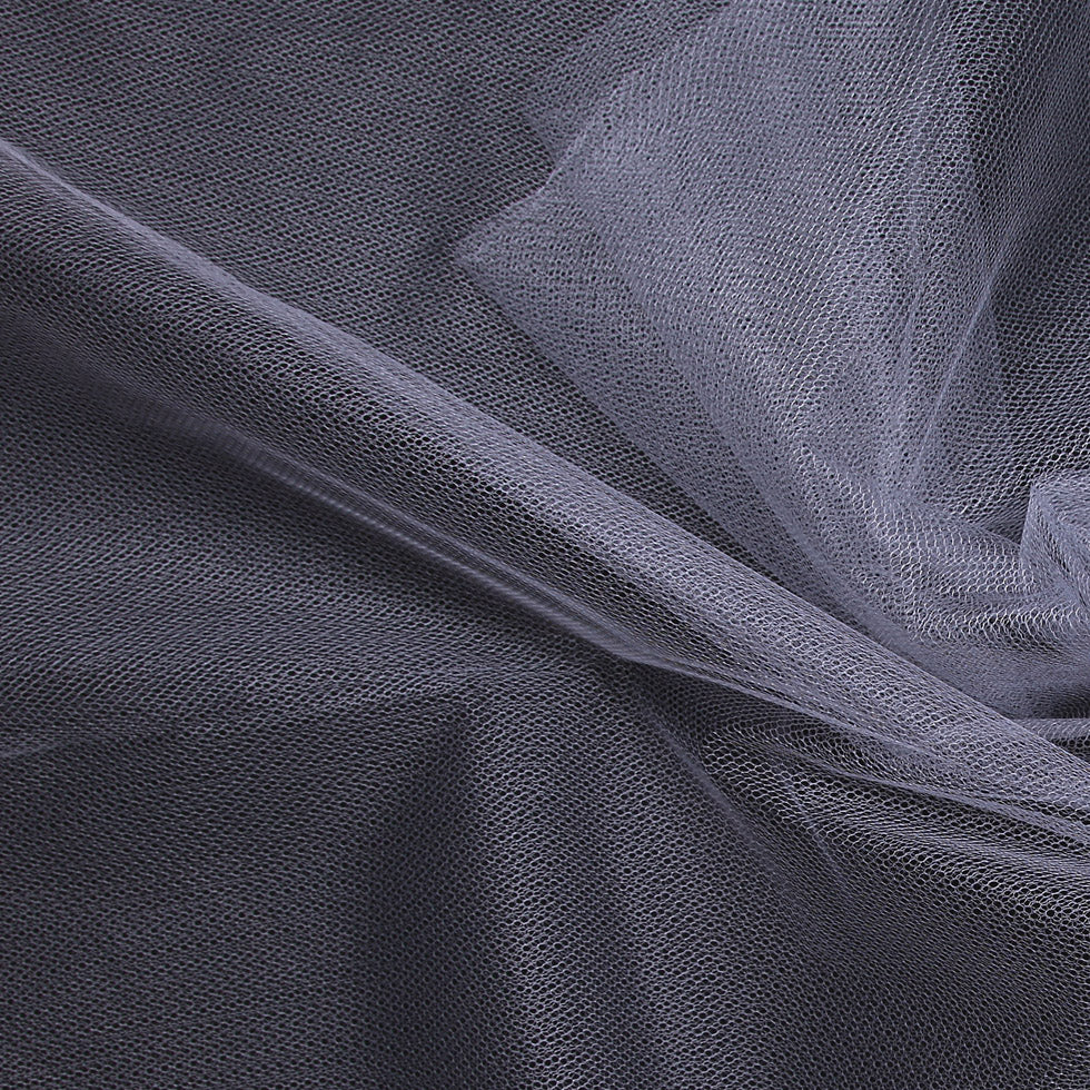 Nylon Net Tulle - Gray - Gianna Collection Nylon Net Tulle - Gray - Gianna Collection