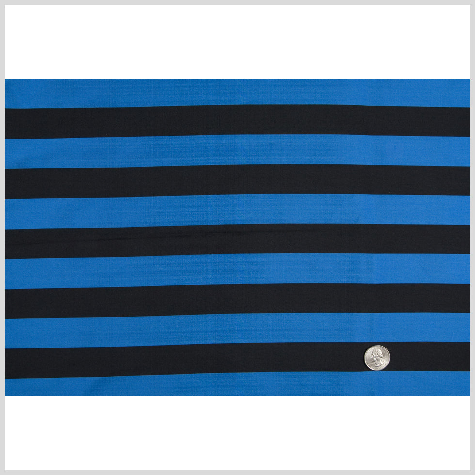 Black/Marine Awning Striped Polyester Taffeta Full Black/Marine Awning Striped Polyester Taffeta Full