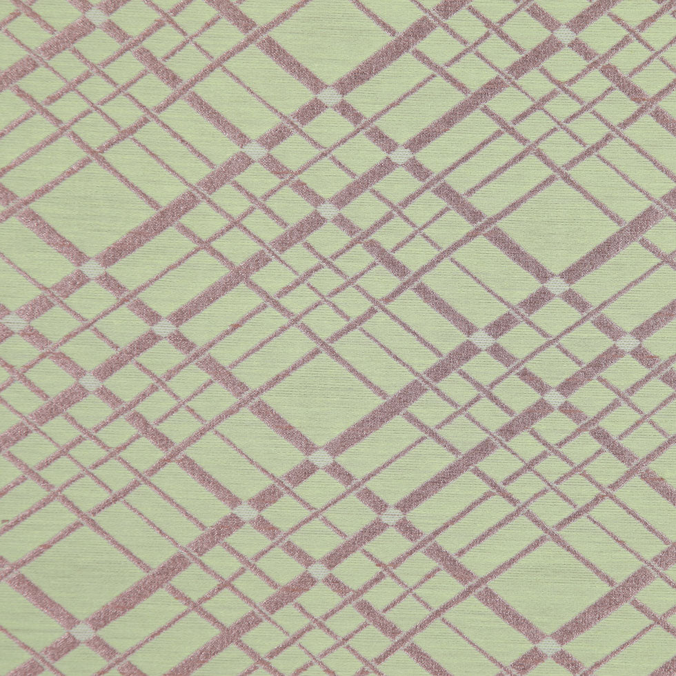 Muted Gold and Lime Double-Faced Italian Geometric Brocade Muted Gold and Lime Double-Faced Italian Geometric Brocade