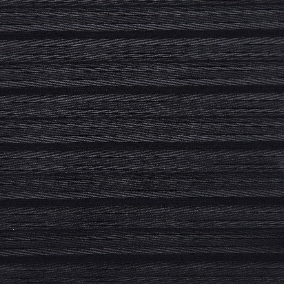 Italian Black Striped Polyester Woven Detail Italian Black Striped Polyester Woven Detail