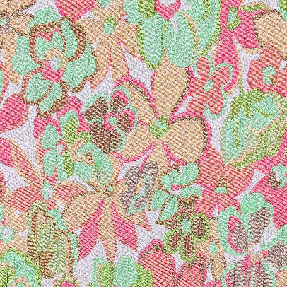 Italian Springtime Floral Polyester Brocade Detail Italian Springtime Floral Polyester Brocade Detail