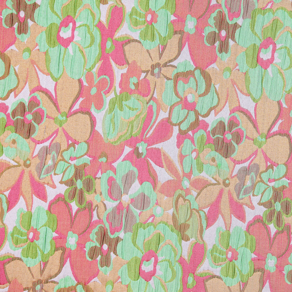 Italian Springtime Floral Polyester Brocade Italian Springtime Floral Polyester Brocade