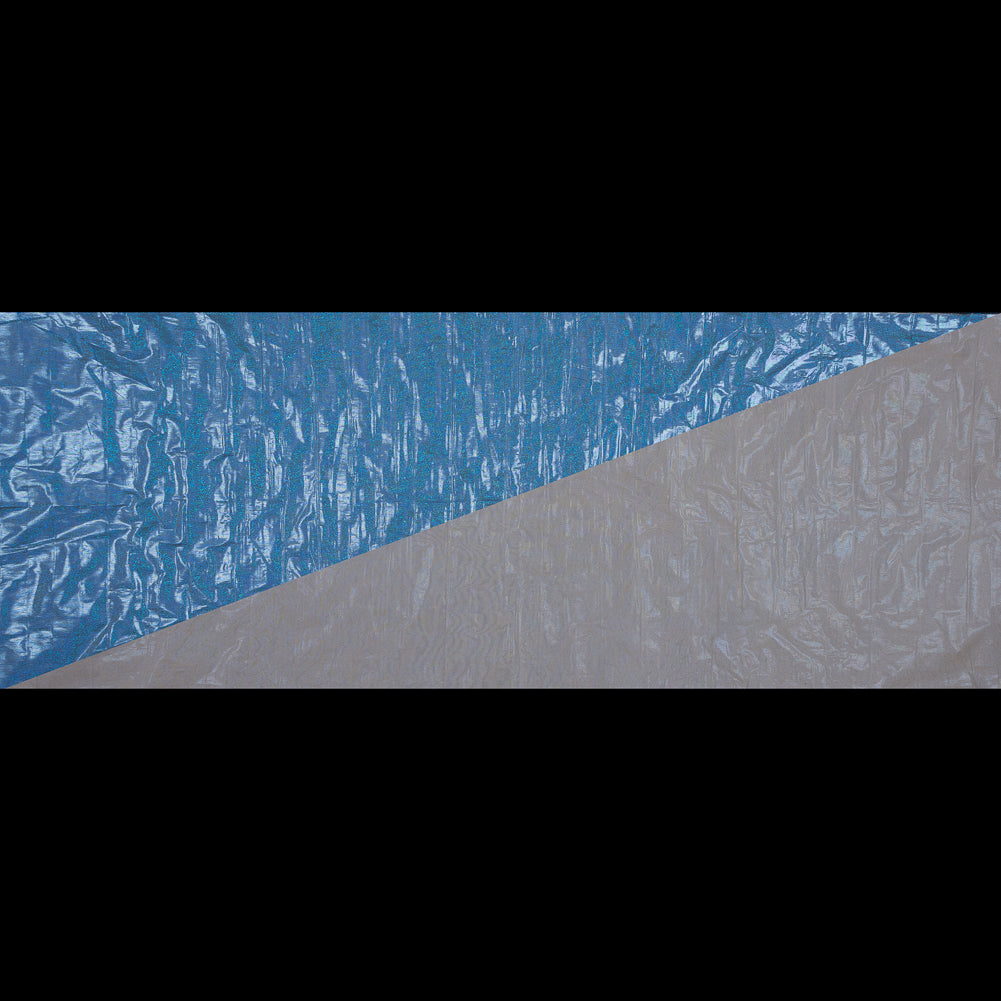 Metallic Blue and Taupe Woven Double Cloth Full Metallic Blue and Taupe Woven Double Cloth Full