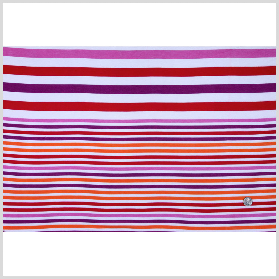 White/Multi-Colored Jersey Stripes Full White/Multi-Colored Jersey Stripes Full