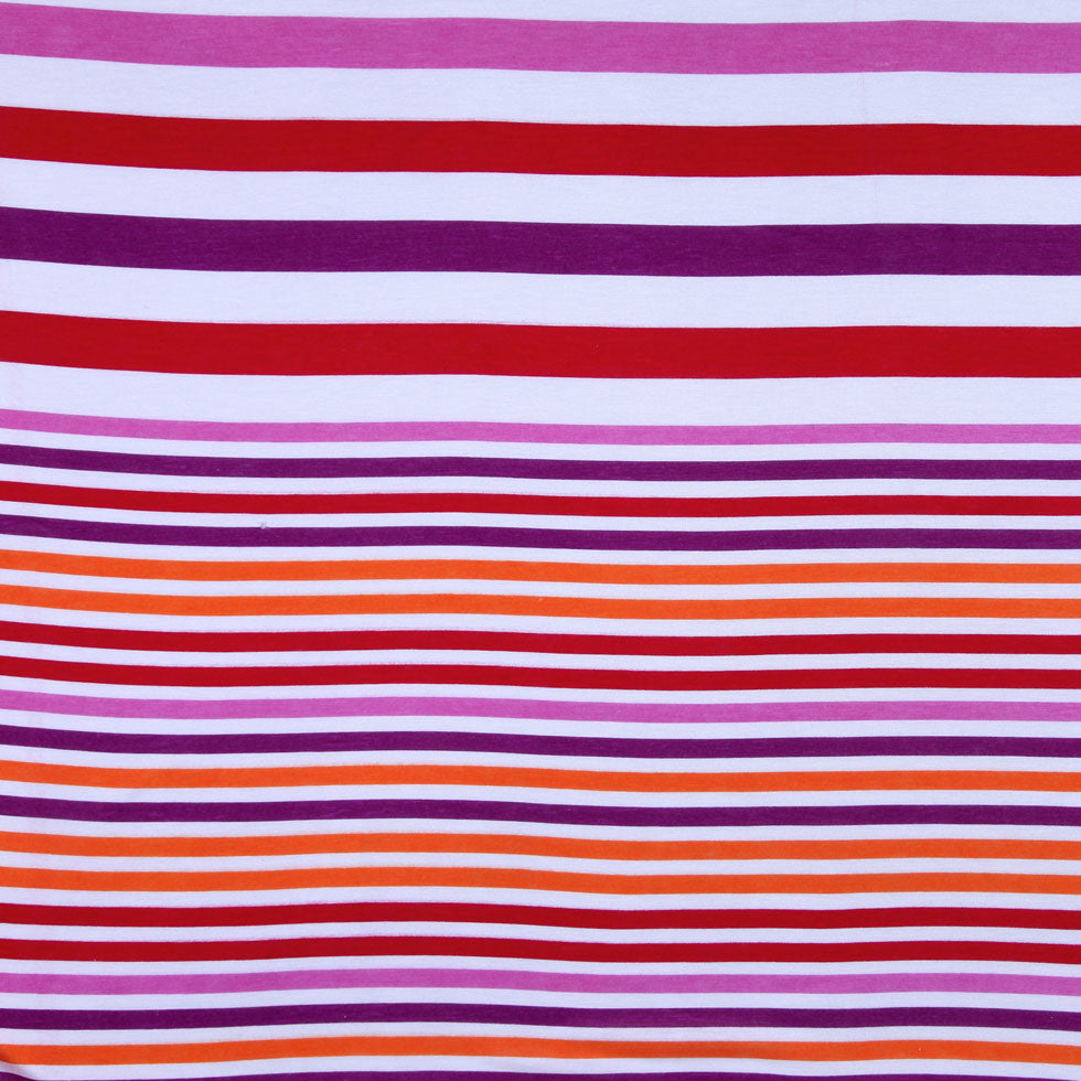White/Multi-Colored Jersey Stripes White/Multi-Colored Jersey Stripes