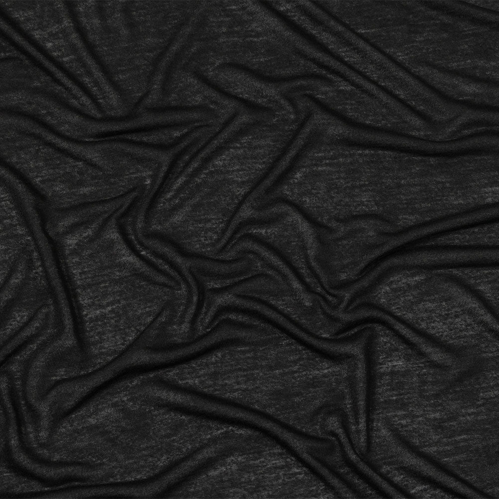 Black Polyester Lightweight Sweater Knit Black Polyester Lightweight Sweater Knit