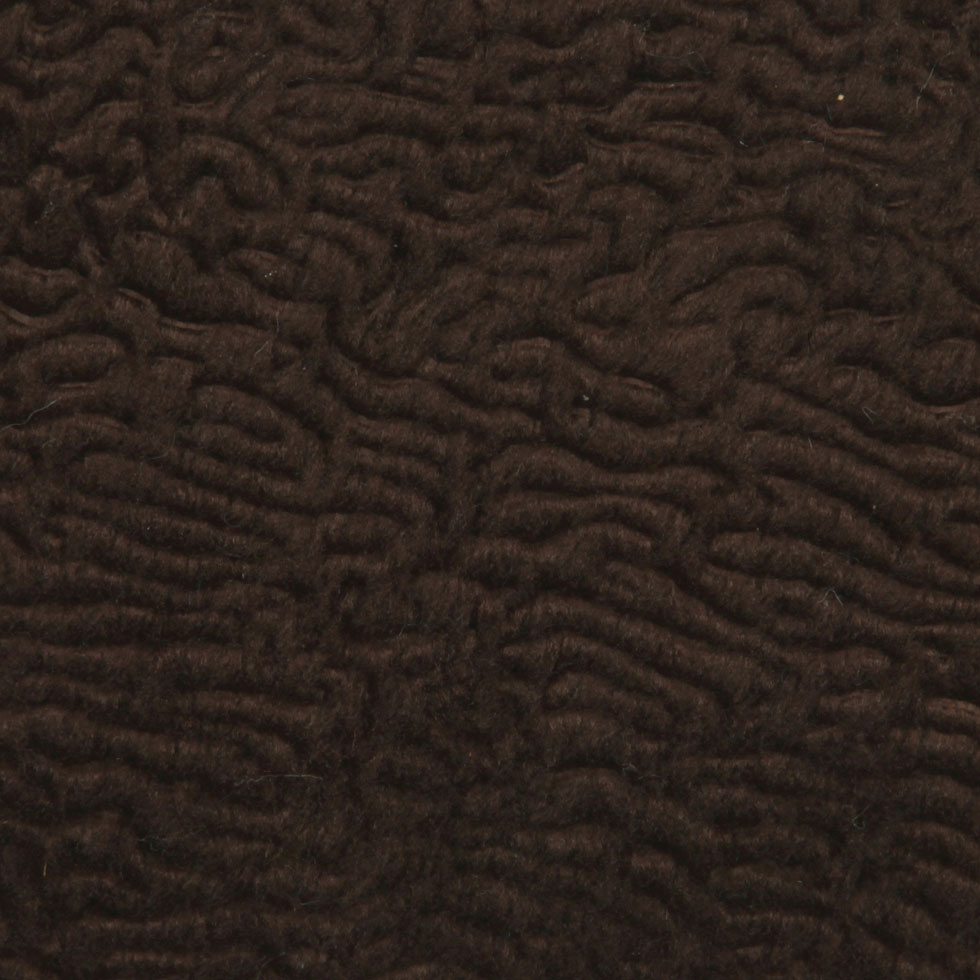 Chocolate Polyester-Nylon Faux Fur Detail Chocolate Polyester-Nylon Faux Fur Detail