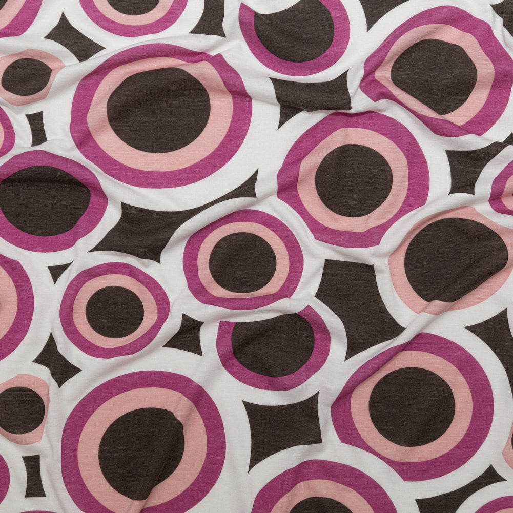 Wren, Mellow Rose and Magenta Haze Geometric Printed Polyester Jersey Wren, Mellow Rose and Magenta Haze Geometric Printed Polyester Jersey