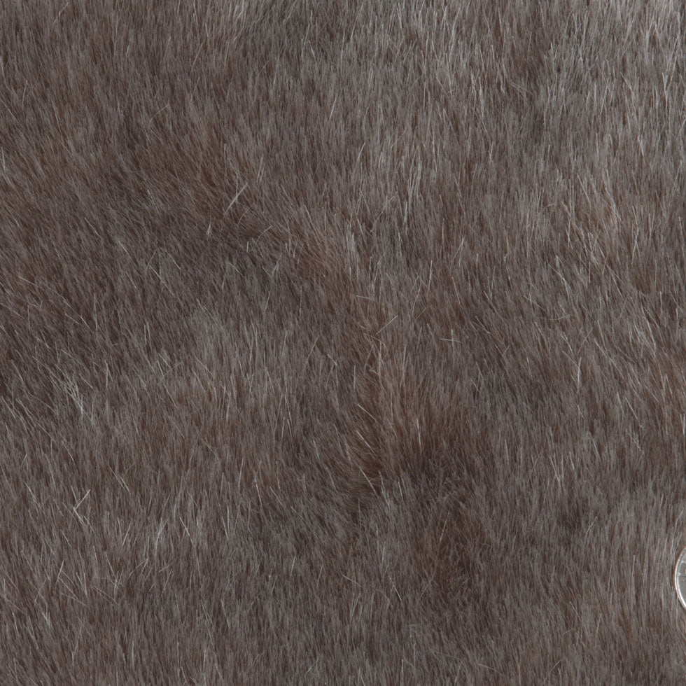 Brown Solid Faux Fur Detail Brown Solid Faux Fur Detail