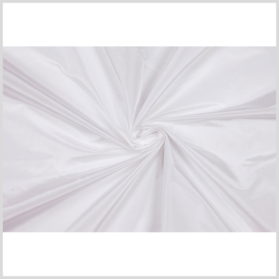 White Solid Polyester Taffeta Full