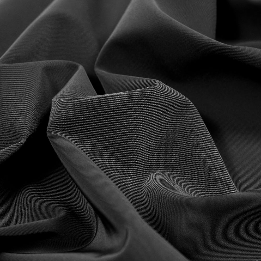 Black Stretch Polyester Twill Detail Black Stretch Polyester Twill Detail