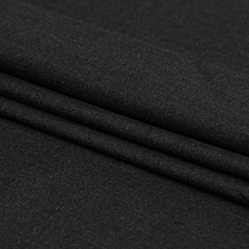 Charcoal Stretch Polyester Suiting Folded Charcoal Stretch Polyester Suiting Folded