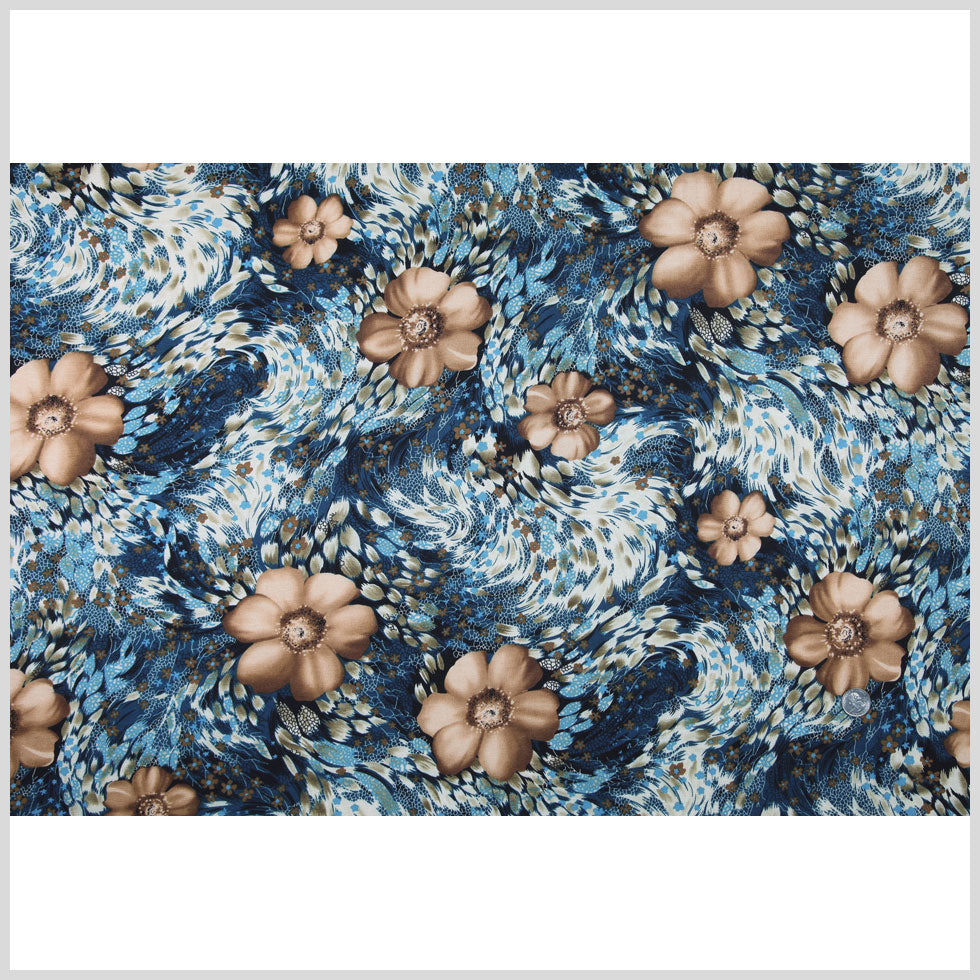 Multicolor Floral Rayon Jersey Print Full Multicolor Floral Rayon Jersey Print Full