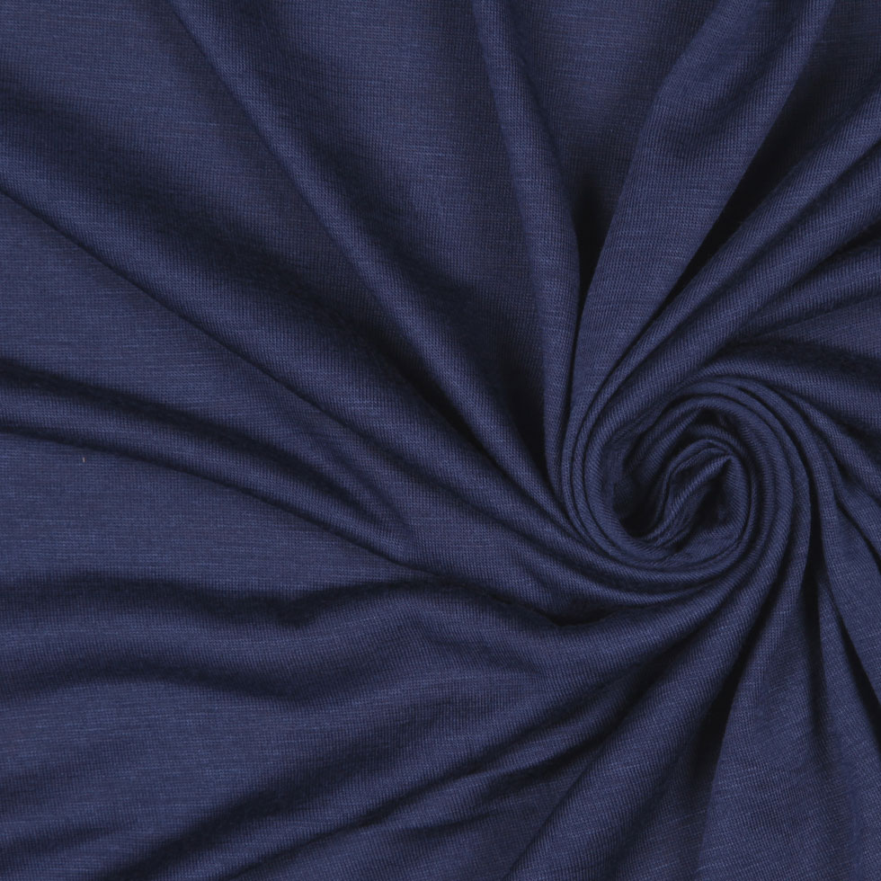 Heathered Navy Sheer Rayon Jersey Detail Heathered Navy Sheer Rayon Jersey Detail