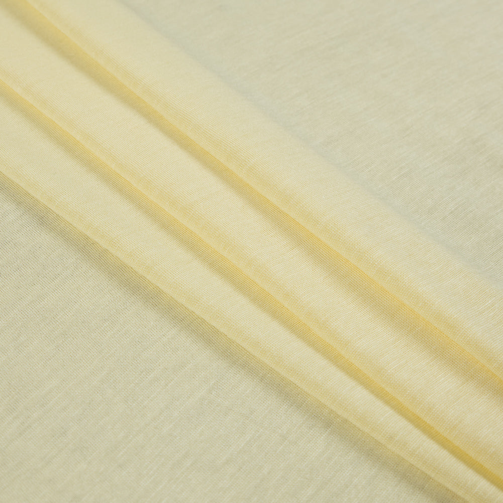 Tender Yellow Sheer Rayon Jersey Folded Tender Yellow Sheer Rayon Jersey Folded