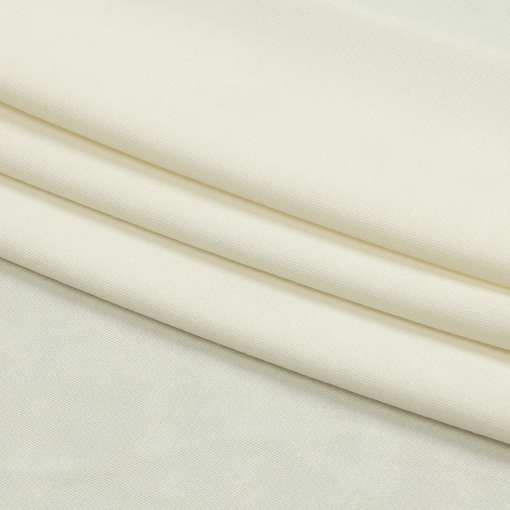 Italian Ivory Stretch Rayon Jersey Folded Italian Ivory Stretch Rayon Jersey Folded