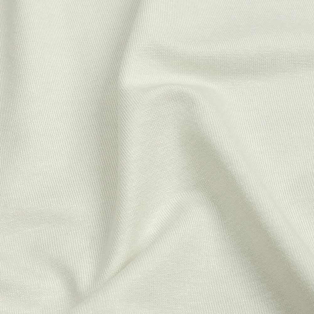 Italian Ivory Stretch Rayon Jersey Detail Italian Ivory Stretch Rayon Jersey Detail