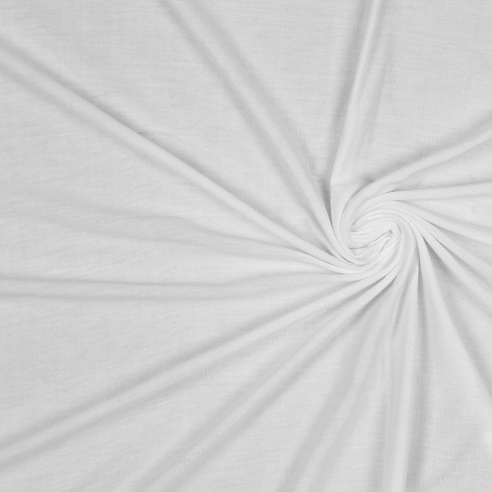 Off-White Rayon and Silk Blended Jersey Off-White Rayon and Silk Blended Jersey