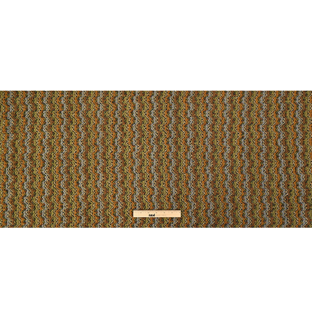 Avocado, Mustard and Steel Blue Textured Loosely Woven Novelty Full Avocado, Mustard and Steel Blue Textured Loosely Woven Novelty Full