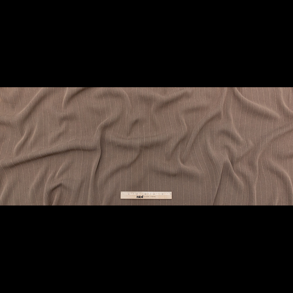 Warm Taupe Blended Crepe with Tactile Stripes Full Warm Taupe Blended Crepe with Tactile Stripes Full