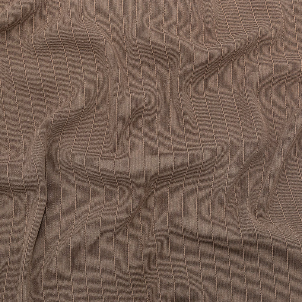 Warm Taupe Blended Crepe with Tactile Stripes Warm Taupe Blended Crepe with Tactile Stripes