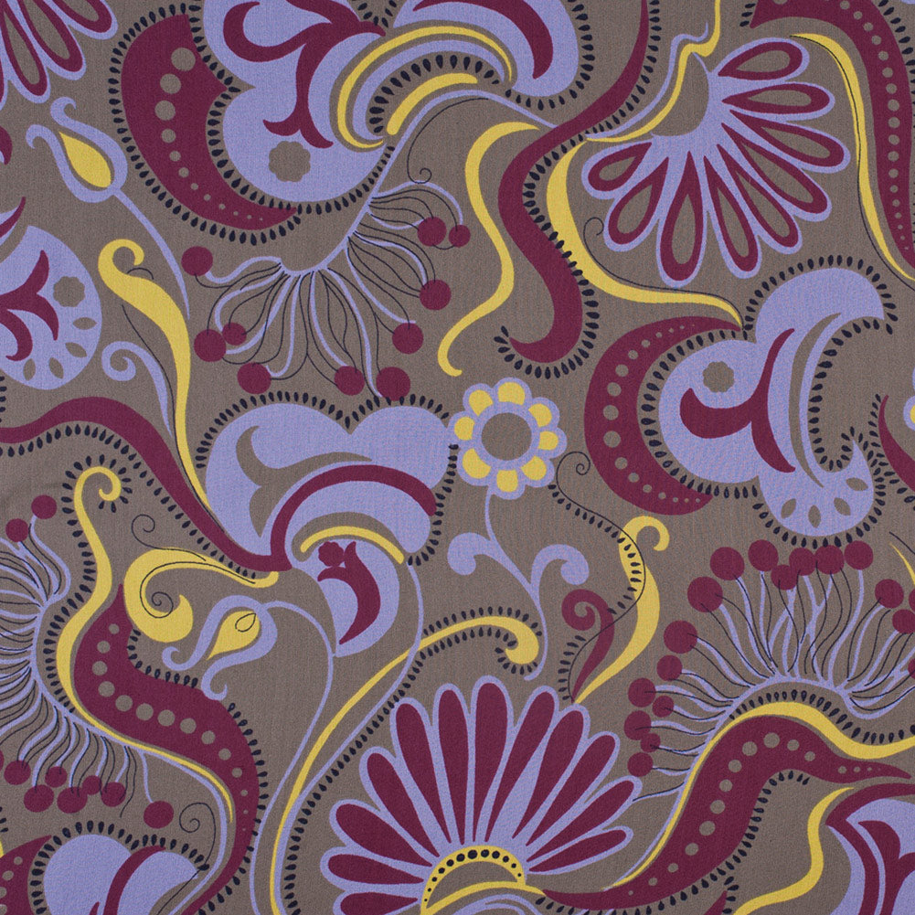Multicolor Bold Floral Silk Chiffon Multicolor Bold Floral Silk Chiffon