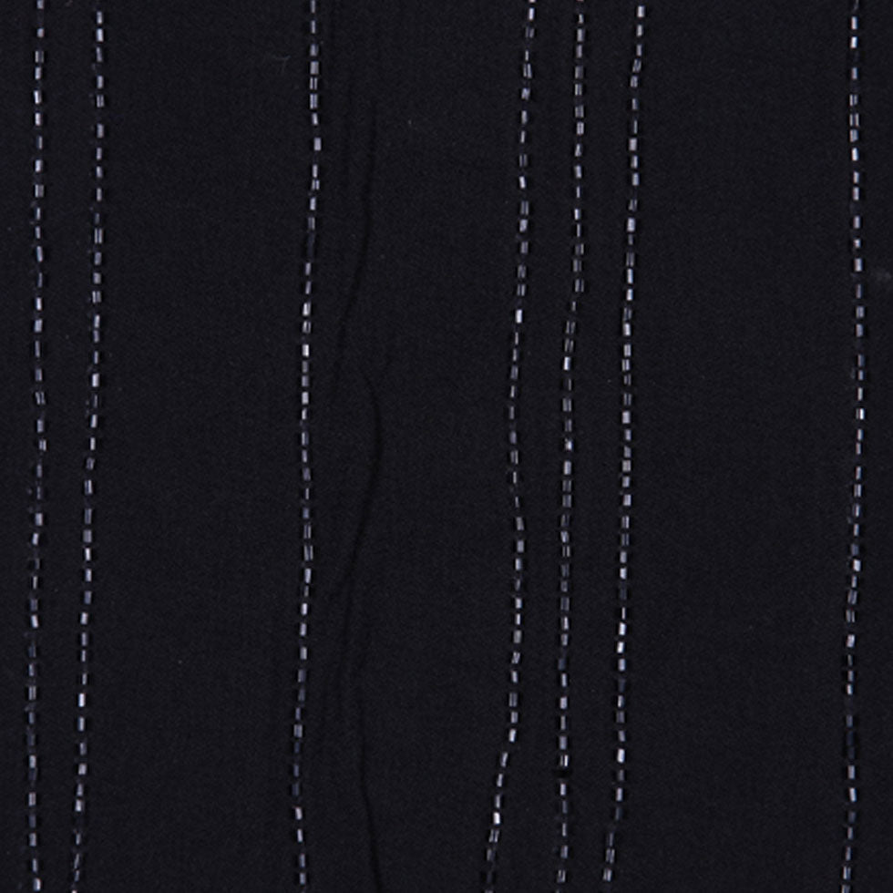 Black Beaded Double-Layer Rayon Gauze Detail Black Beaded Double-Layer Rayon Gauze Detail