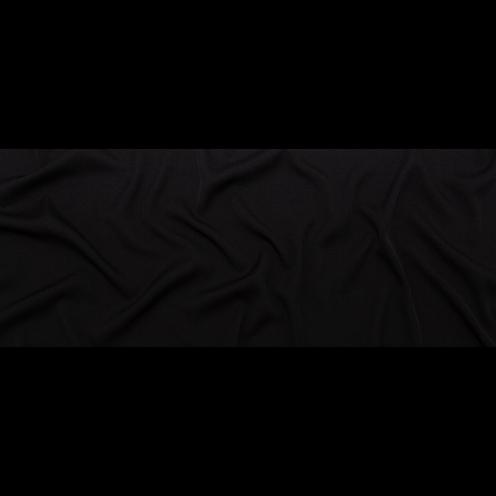 Italian Raven Black Stretch Silk Georgette - Full Italian Raven Black Stretch Silk Georgette - Full