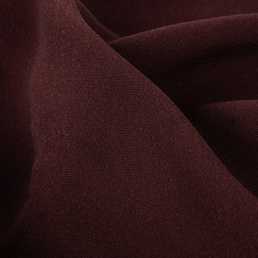 Ralph Lauren Maroon Silk 4 Ply Crepe Georgette Ralph Lauren Maroon Silk 4 Ply Crepe Georgette