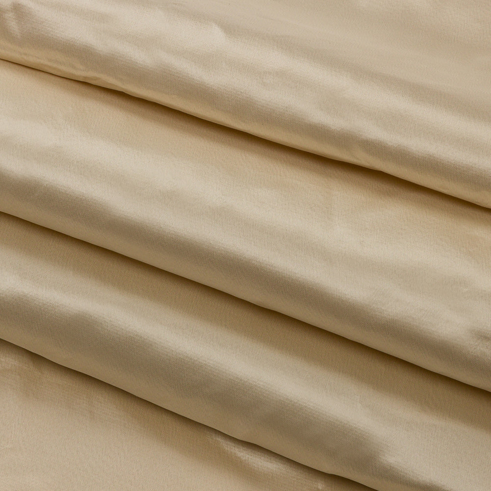 Cream Stiff Silk Satin with Metal Threads Cream Stiff Silk Satin with Metal Threads