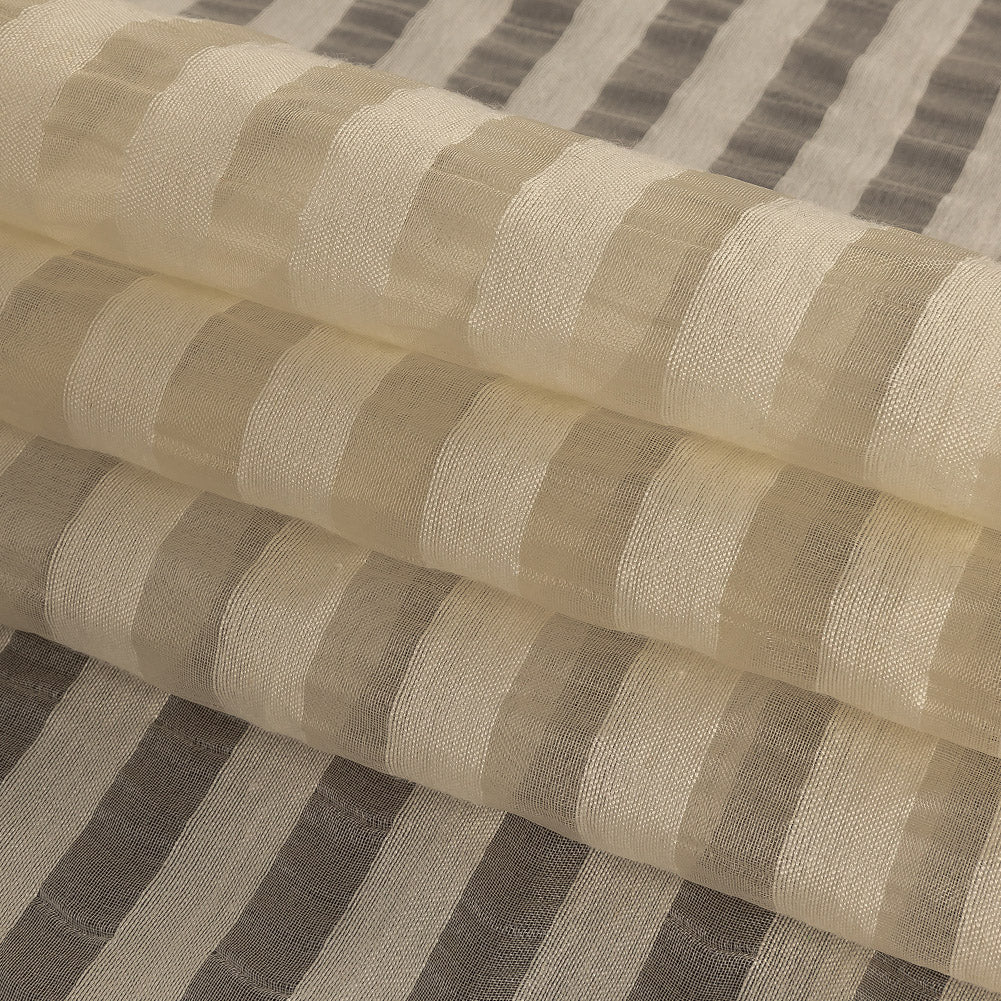 Jet Stream Striped Sheer Silk Woven - Folded Jet Stream Striped Sheer Silk Woven - Folded
