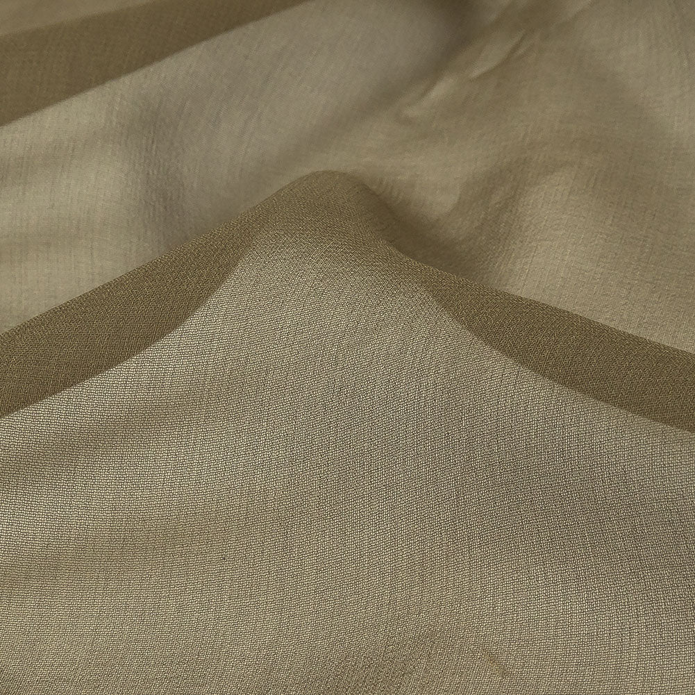 Olive Silk Chiffon - Folded Olive Silk Chiffon - Folded