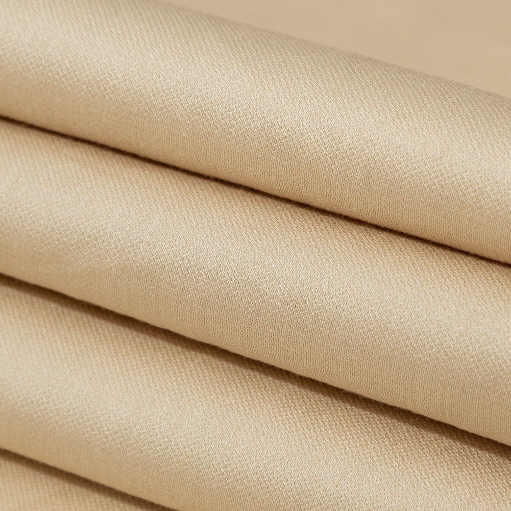 Warm Beige Silk and Wool Woven - Folded Warm Beige Silk and Wool Woven - Folded